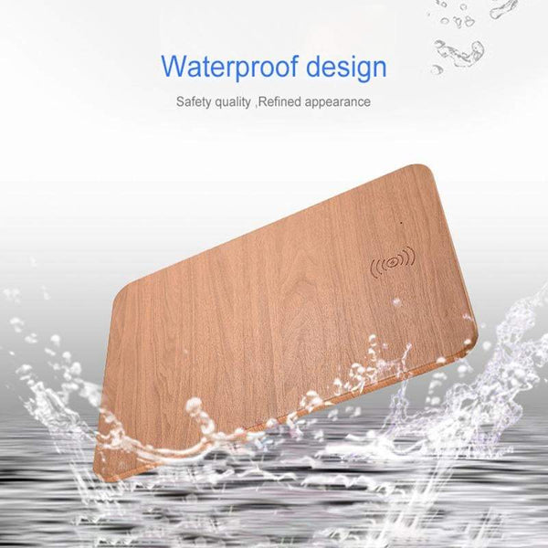 Faux Leather Fast Charge Wireless Charging Mouse Pad Mobile Phone Charger Chargers & Cradles