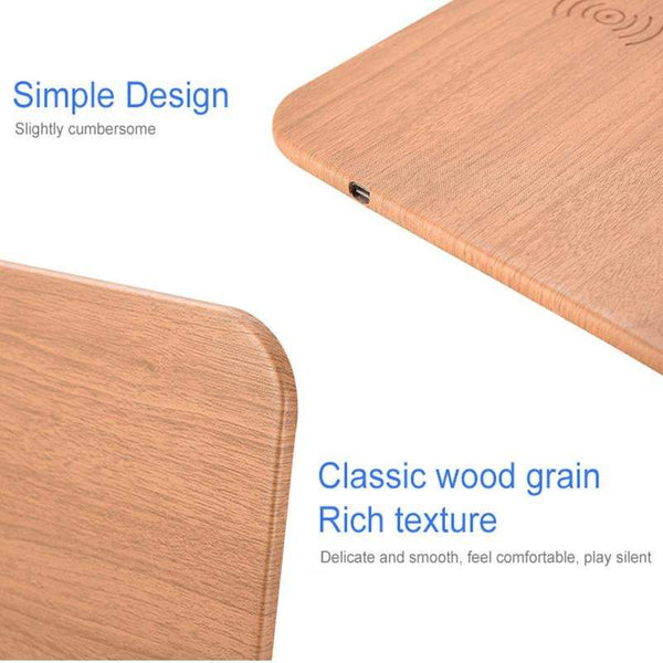 Faux Leather Fast Charge Wireless Charging Mouse Pad Mobile Phone Charger Chargers & Cradles