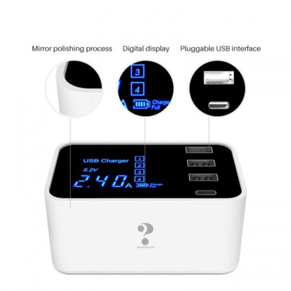Fast Charger Type Usb Hub Led Display Wall Samsung Adapter Euwhite Chargers & Cradles