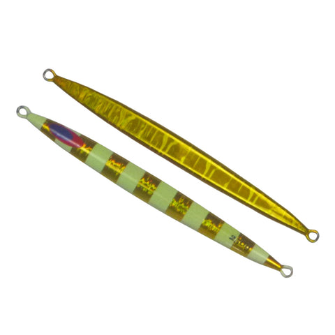 Finesse Lumo Fastdrop Jig 250Gm Gold Stripe Qty Baits & Lures