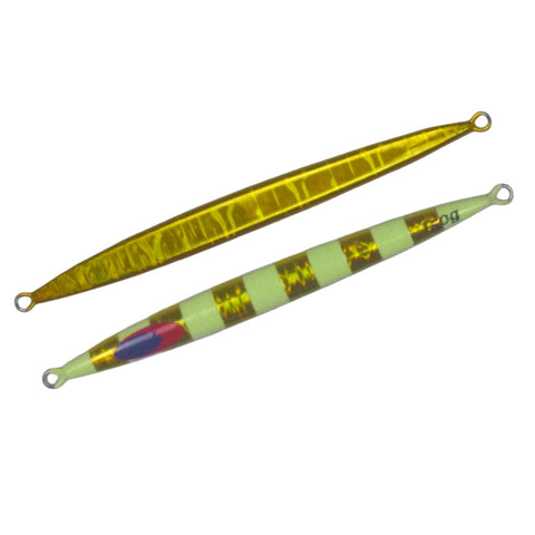 Finesse Lumo Fastdrop Jig 150Gm Gold Stripe Qty 2 Baits & Lures