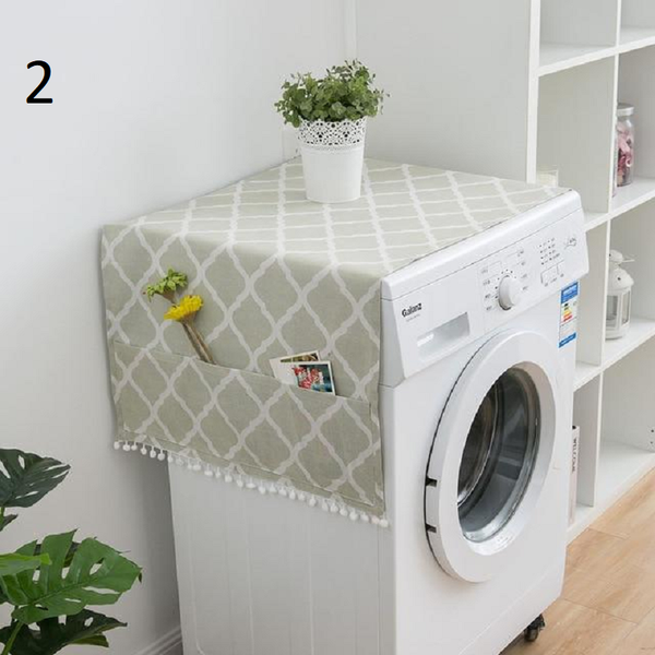 Washing Machine Cover With Pocket Multifunction Refrigerator Dust Other Laundry Supplies
