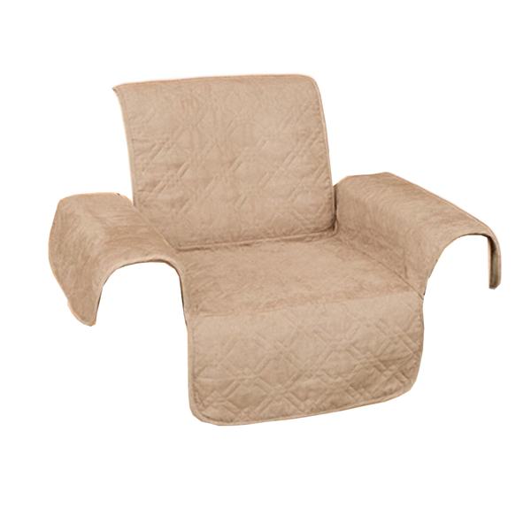 Faux Suede 1 Seater Sofa Protector Camel Slipcovers