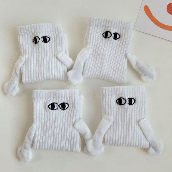 Magnetic Hand In Cartoon Couple Unique Design Highquality Materials Socks