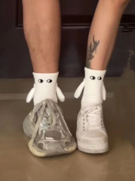 Magnetic Hand In Cartoon Couple Unique Design Highquality Materials Socks