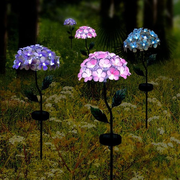 Artificial Hydrangea Flower Led Solar Light Garden Lighting Decorative Lighting