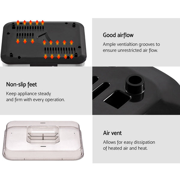 Devanti Food Dehydrator With 5 Trays Silver Dehydrators