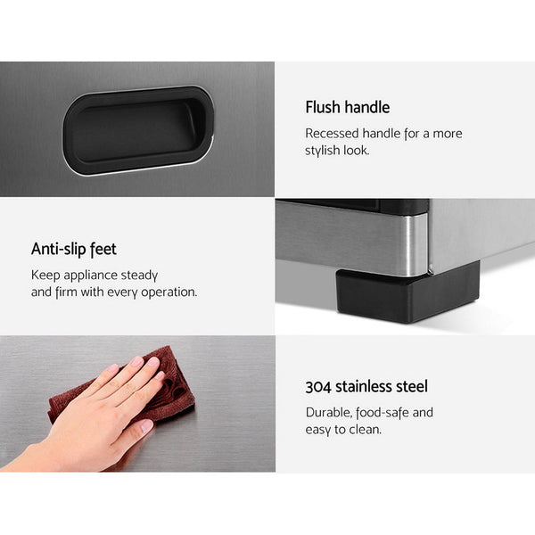 Devanti 6 Trays Commercial Food Dehydrator Stainless Steel Fruit Dryer Dehydrators