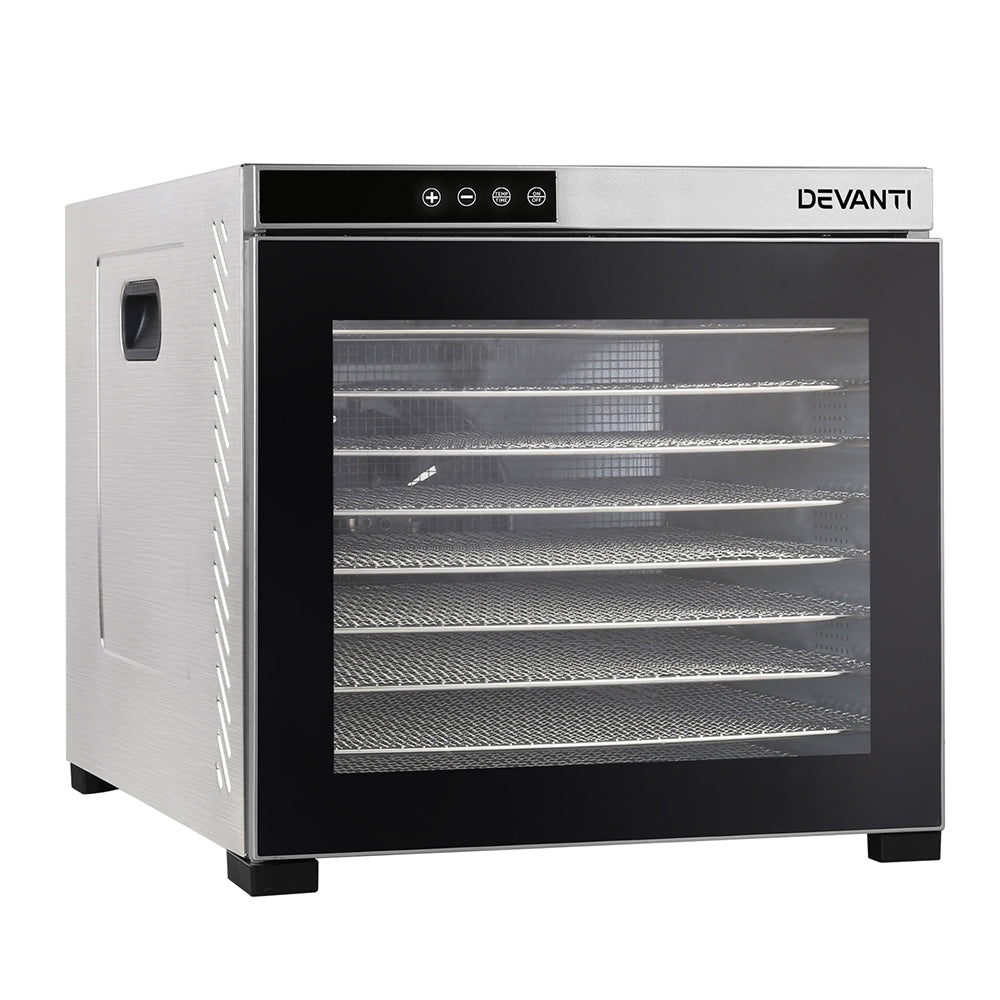 Devanti Food Beef Jerky Fruit Dryer Stainless Steel Dehydrators