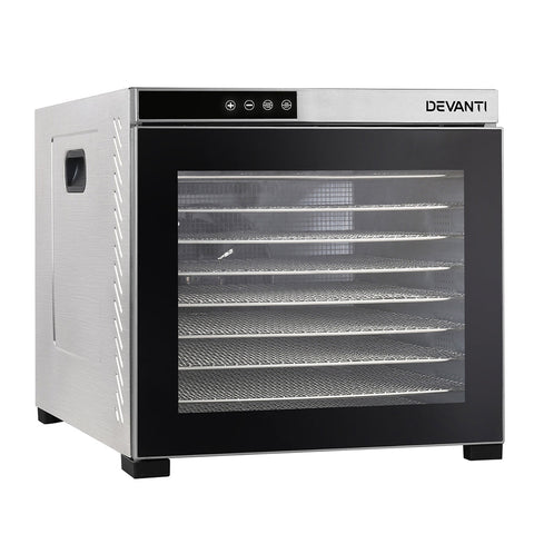 Devanti Food Beef Jerky Fruit Dryer Stainless Steel Dehydrators