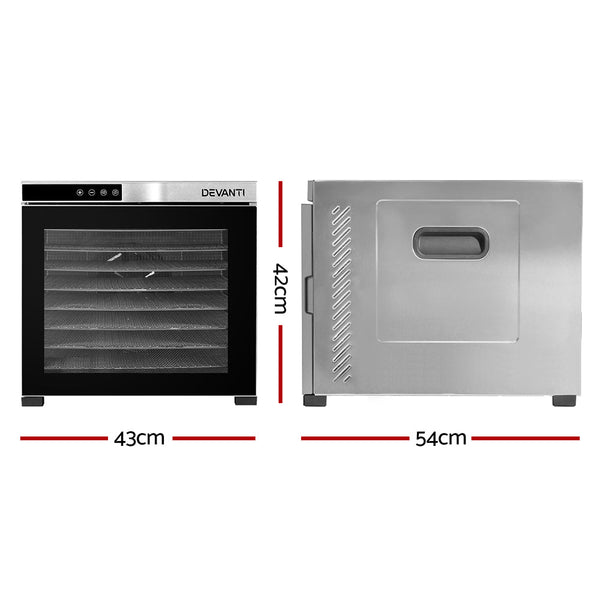 Devanti Food Beef Jerky Fruit Dryer Stainless Steel Dehydrators