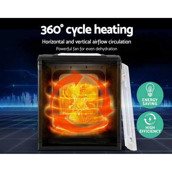 Devanti 9 Tray Food Commercial Beef Jerky Maker Fruit Dryer Black Dehydrators