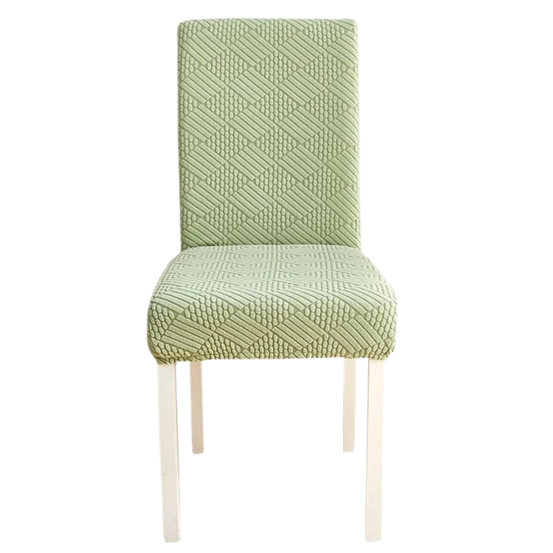 Chair Cover Cypress Green Checkered Line Design Anti Dirt Elastic Material Slipcovers