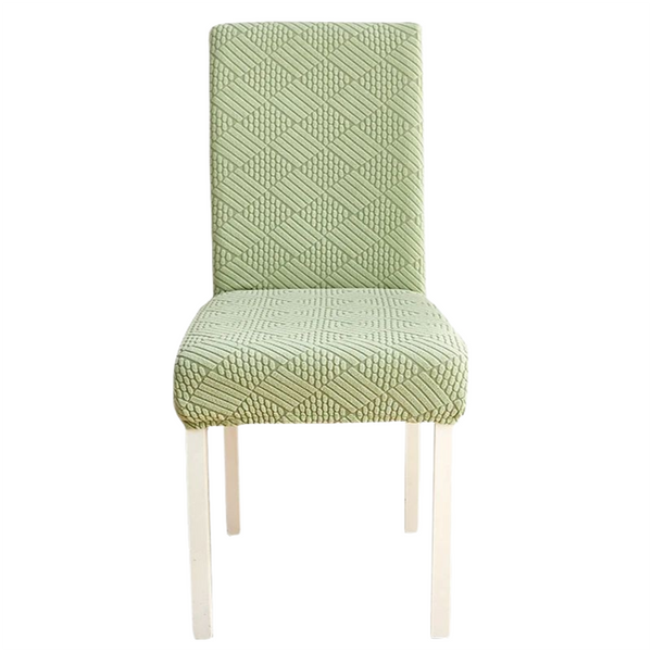 Chair Cover Cypress Green Checkered Line Design Anti Dirt Elastic Material Slipcovers