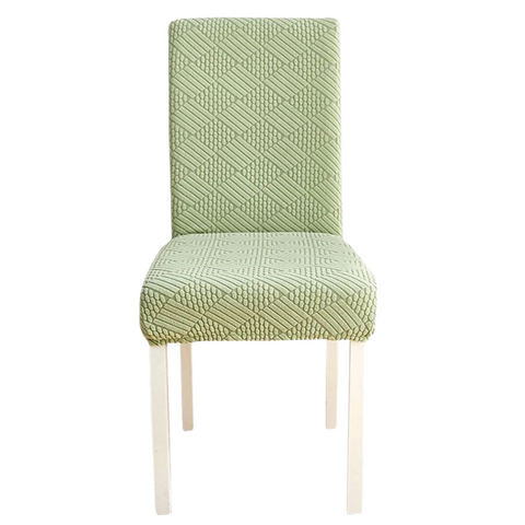 Chair Cover Cypress Green Checkered Line Design Anti Dirt Elastic Material Slipcovers