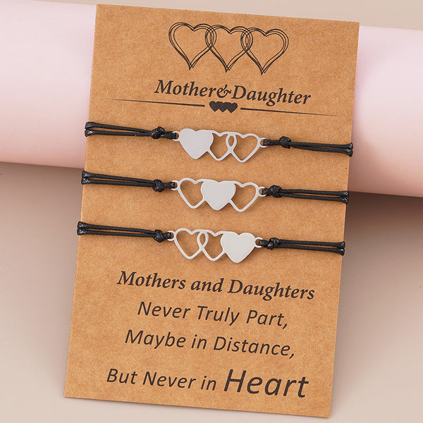 Mother Daughter Love Mother's Day Braided Bracelet Set
