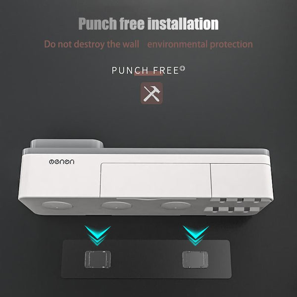 Tumblers & Toothbrush Holders Magnetic Toothbrush Holder Wall Mount Bathroom Storage Shelf