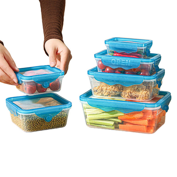 Food Storage Container Box With Silicone Lid Preserve Food Storage Containers