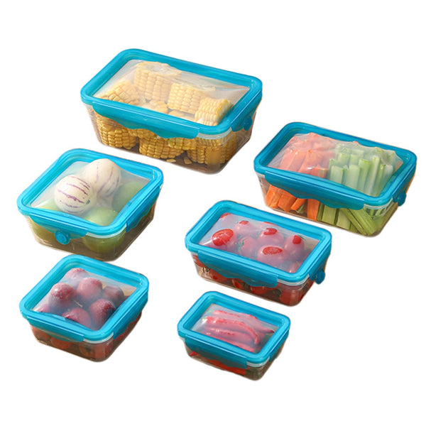 Food Storage Container Box With Silicone Lid Preserve Food Storage Containers