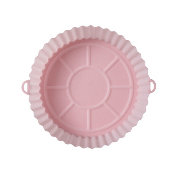 Food Grade Silicone Round Baking Tray Air Fryer Liner Pizza Oven Basket Mat Air Fryer Accessories