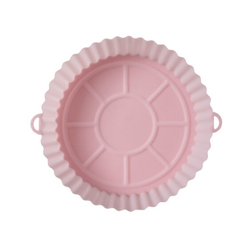 Food Grade Silicone Round Baking Tray Air Fryer Liner Pizza Oven Basket Mat Air Fryer Accessories