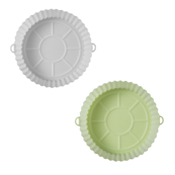 Food Grade Silicone Round Baking Tray Air Fryer Liner Pizza Oven Basket Mat Air Fryer Accessories