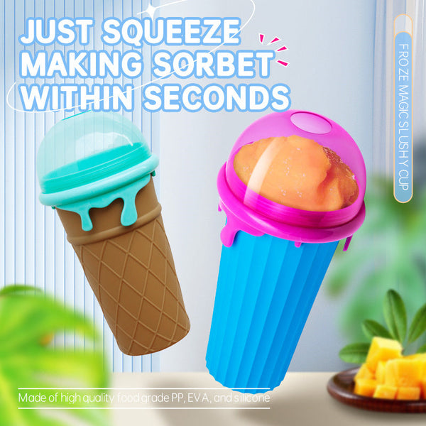 500Ml Slushy Cup Quick-Frozen Smoothie Fast Cooling Magic Ice Cream Maker