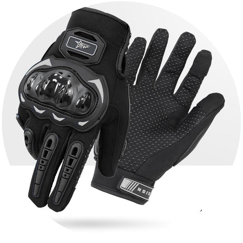 Size 2Xl Black Protective Motorcycle Riding Hard Knuckle Armour & Touchscreen Fingertips Gloves
