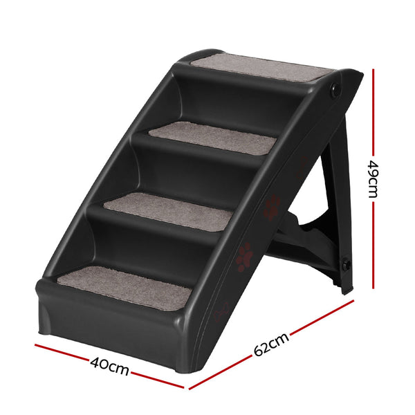 I.Pet Dog Ramp For Bed Sofa Car Steps Stairs Ladder Indoor Foldable Portable Pet Transport