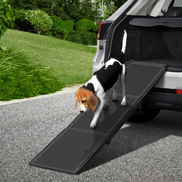 I.Pet Dog Ramp Car Stairs Steps Travel Ladder Foldable Adjustable Portable
