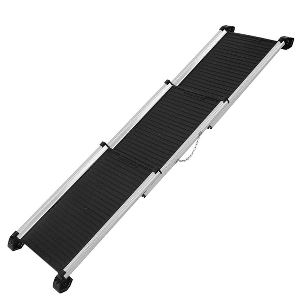 I.Pet Dog Ramp Steps Car Travel Stair Foldable Portable Ladder Aluminium Pet Transport