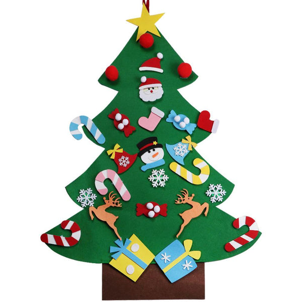 Diy Felt Christmas Tree Children Gifts Wall Decoration