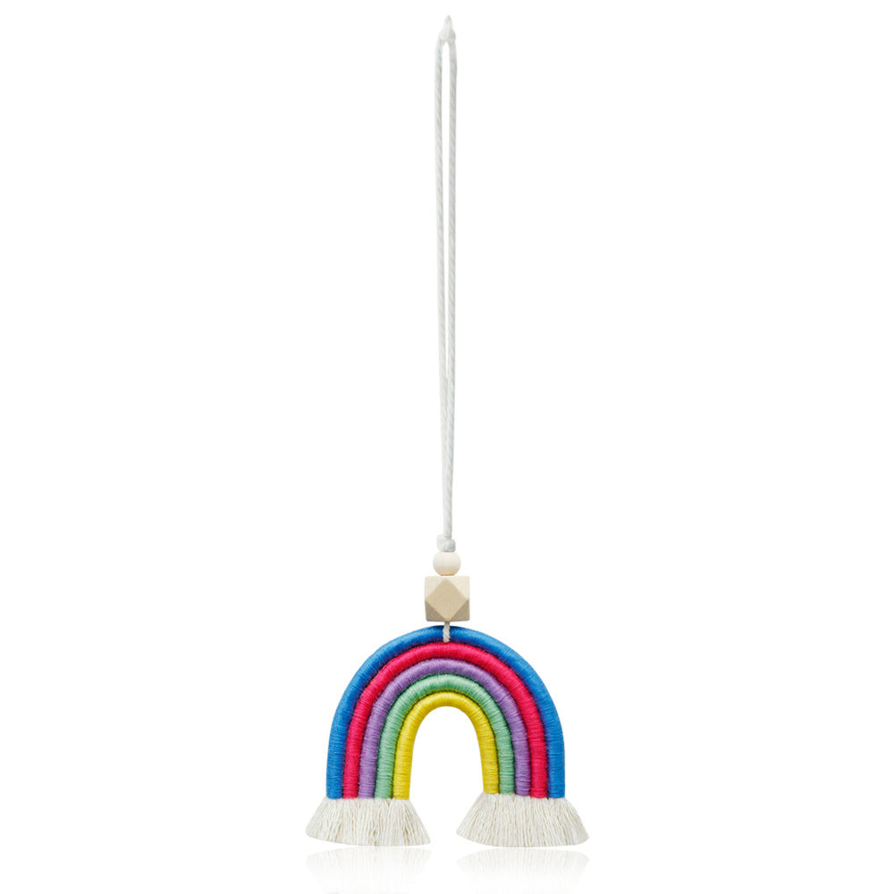 Bohemian Handwoven Rainbow Car Pendant Women's Bags & Handbags
