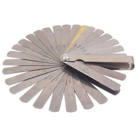 Feeler Gauge Metric Imperial 32 Blade Dual Reading Silver Other Hand Tools