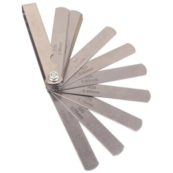 Feeler Gauge Metric Imperial 32 Blade Dual Reading Silver Other Hand Tools