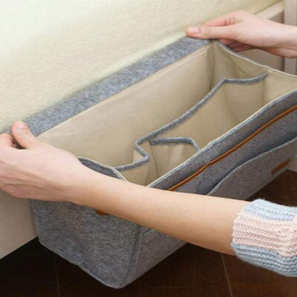 Storage Boxes Felt Bedside Table Bag Organiser Multi Pocket Organisation Storage Bags