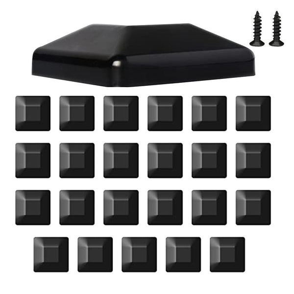 Garden Fencing Accessories Fence Post Caps Durable Plastic Deck Poles In Low Profile