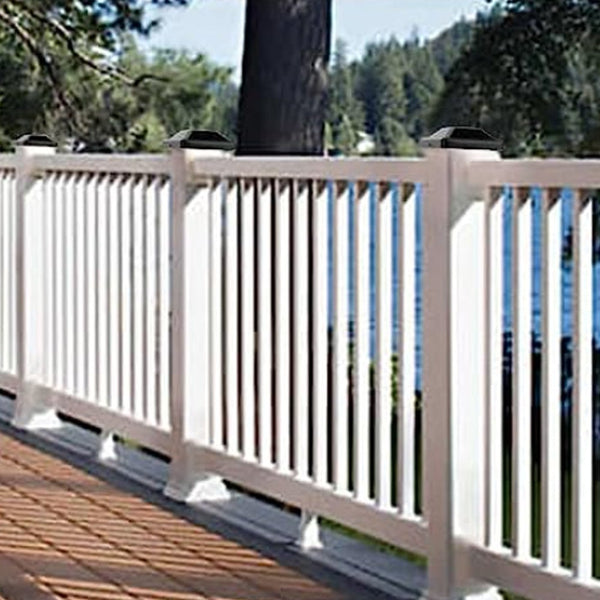 Fence Post Caps Durable Plastic Deck Poles In Low Profile Fence Panels