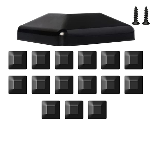 Garden Fencing Accessories Fence Post Caps Durable Plastic Deck Poles In Low Profile