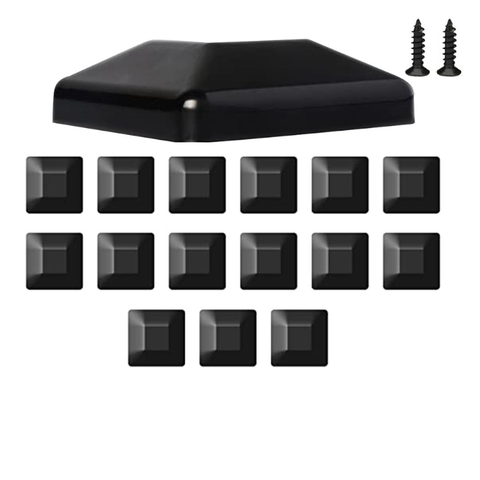 Fence Post Caps Durable Plastic Deck Poles In Low Profile Fence Panels