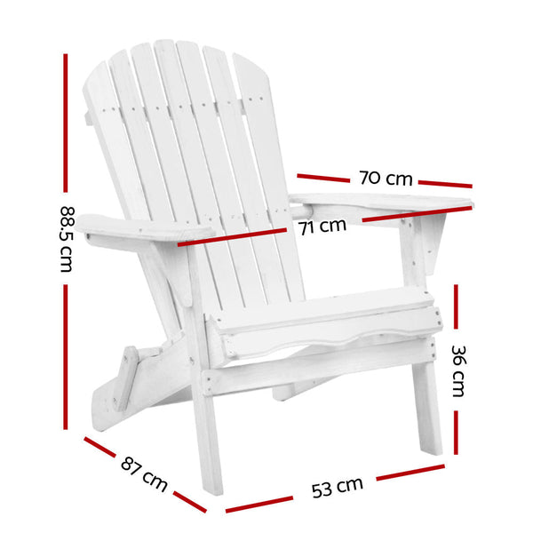 Gardeon Outdoor Furniture Adirondack Chairs Beach Lounge Patio Garden Patio Chairs