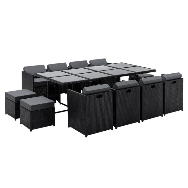 Gardeon 13 Piece Wicker Outdoor Dining Table Set Dining Sets