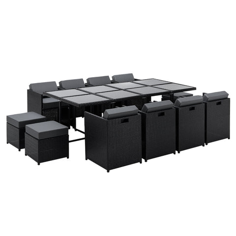 Gardeon 13 Piece Wicker Outdoor Dining Table Set Dining Sets