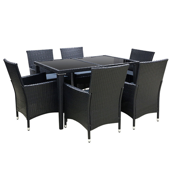Gardeon Outdoor Furniture 7Pcs Dining Set Outdoor Dining Sets