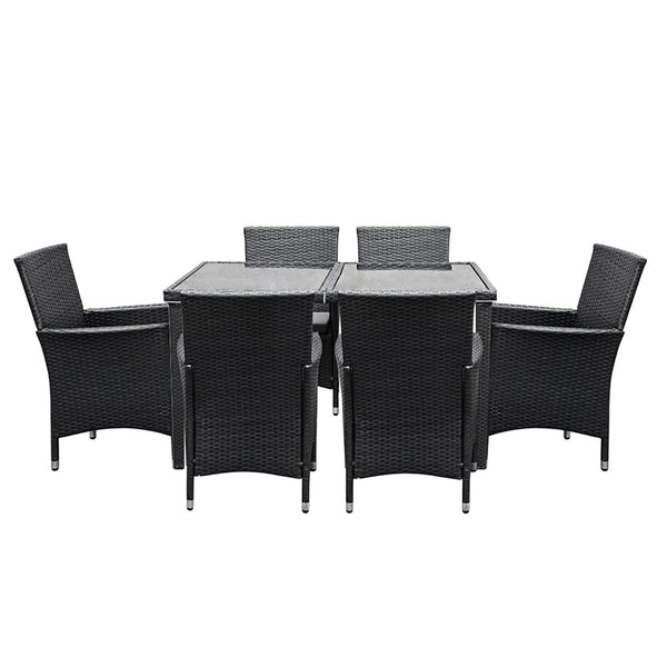 Gardeon Outdoor Furniture 7Pcs Dining Set Outdoor Dining Sets