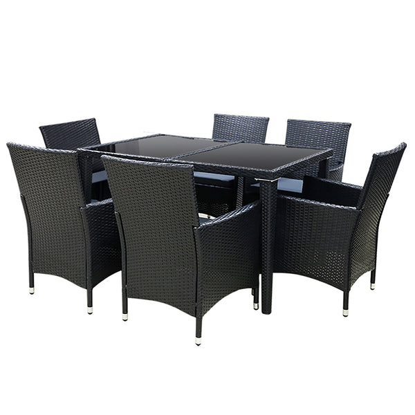 Gardeon Outdoor Furniture 7Pcs Dining Set Outdoor Dining Sets