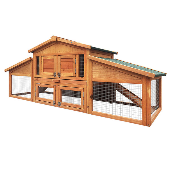Gardeon I.Pet Rabbit Hutch Chicken Coop 169Cm X 52Cm 72Cm Small Animal Cages & Hutches