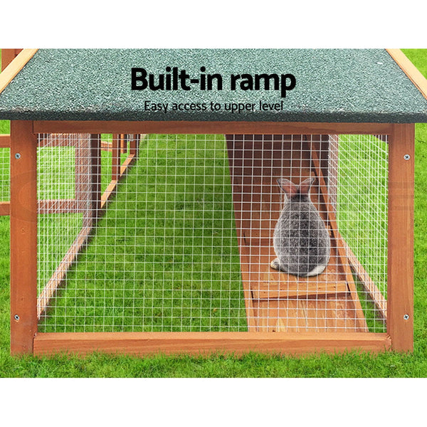 Gardeon I.Pet Rabbit Hutch Chicken Coop 169Cm X 52Cm 72Cm Small Animal Cages & Hutches