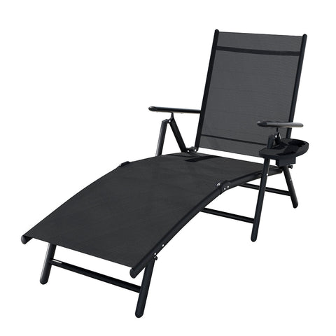 Gardeon Sun Lounge Outdoor Lounger Aluminium Folding Beach Chair Camping Patio Loungers