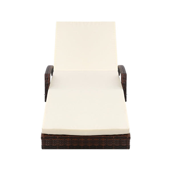 Gardeon Set Of 2 Sun Lounge Outdoor Furniture Day Bed Rattan Wicker Lounger Patio